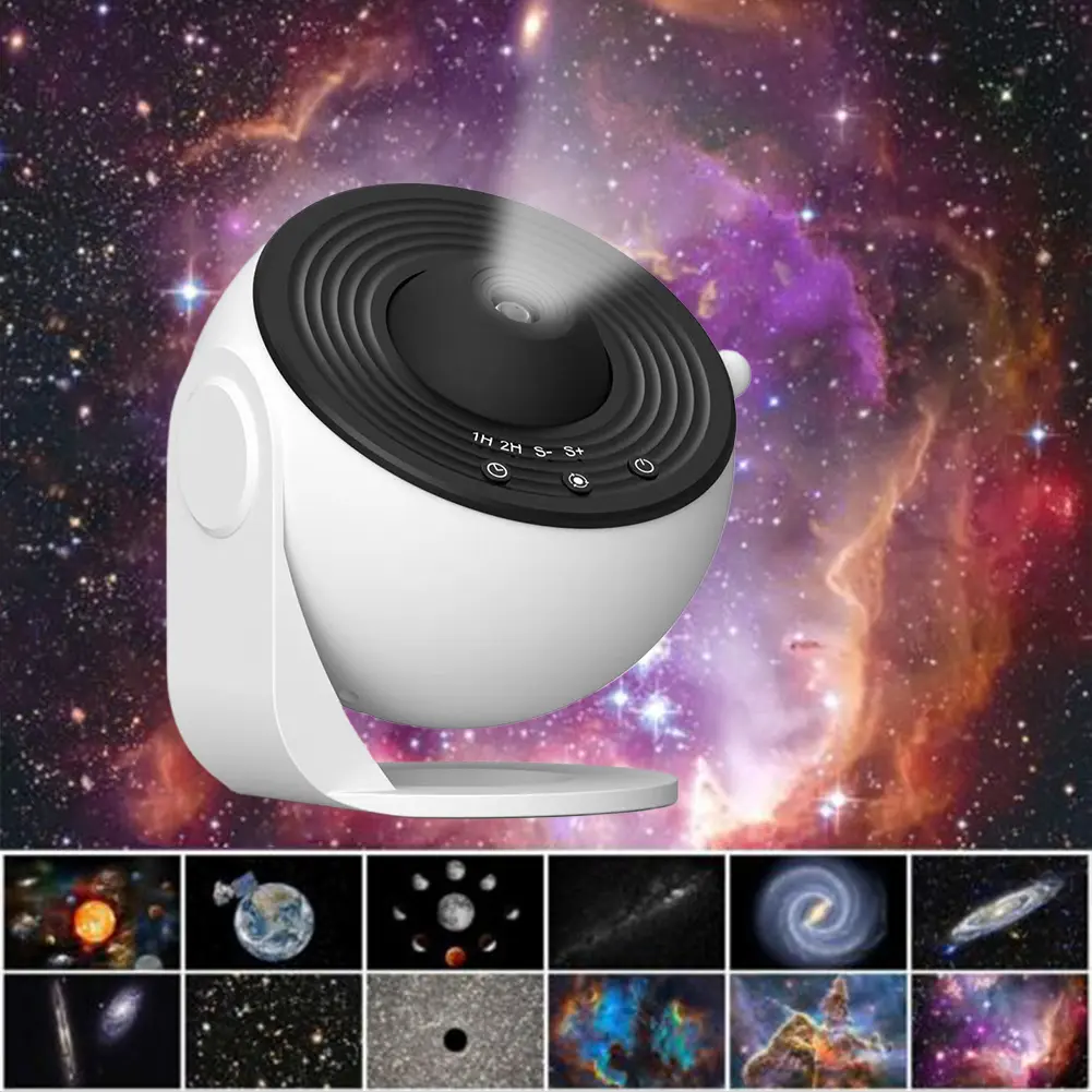 LED Galaxy Projector Starry Night Light 360 Degree Rotating Night Light Galaxy Projector Timing for Birthday Valentines Gift