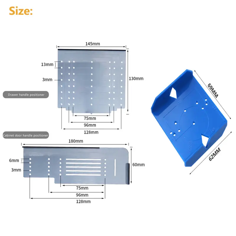 Cabinet Handle Template Drill Mounting Template Guide for Drawer Pulls Knobs Door Kitchen Cupboard Handles