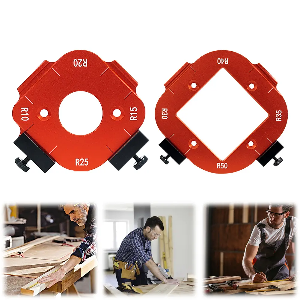 Arc Angle Positioning Template R10-R25/R30-R50 Radius Jig Corner Radius Reusable Positioning Tools Woodworking Hand Tool
