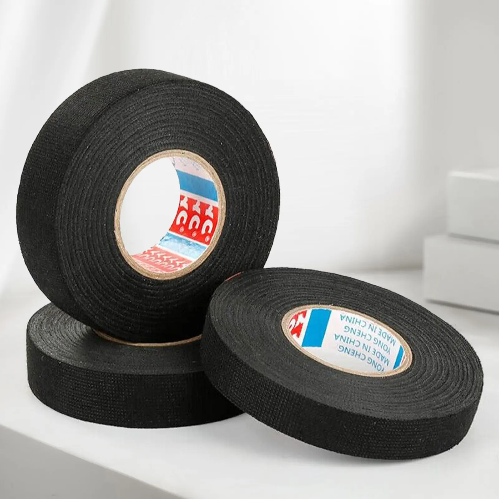 5 Rolls Wire Loom Harness Tape Flame Retardant Wiring Harness Cloth Tape Insulation Electrical Tape for Automotive Engines