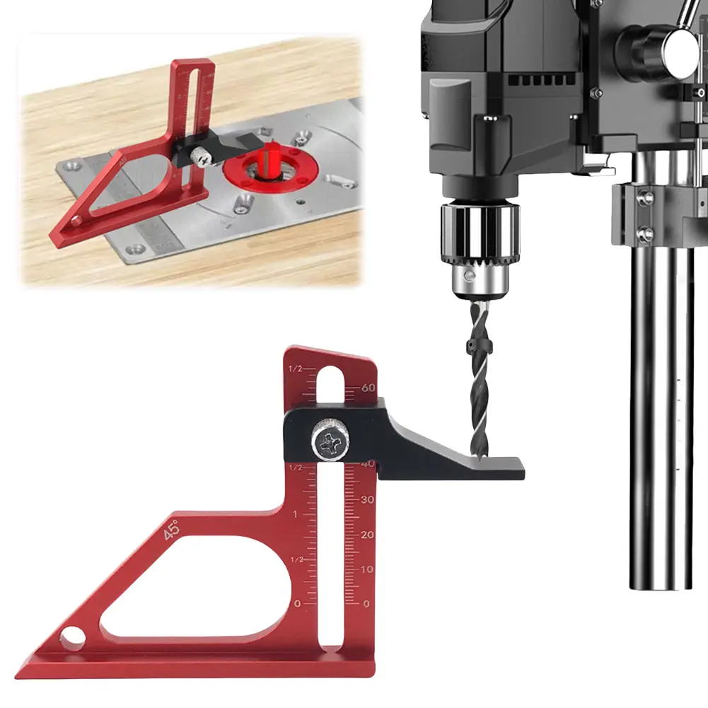 Metal Height Gauge Adjustable Woodworking Setting Gauge with Metric & Inch Scale Height Measuring Gauge Woodworking Accessories