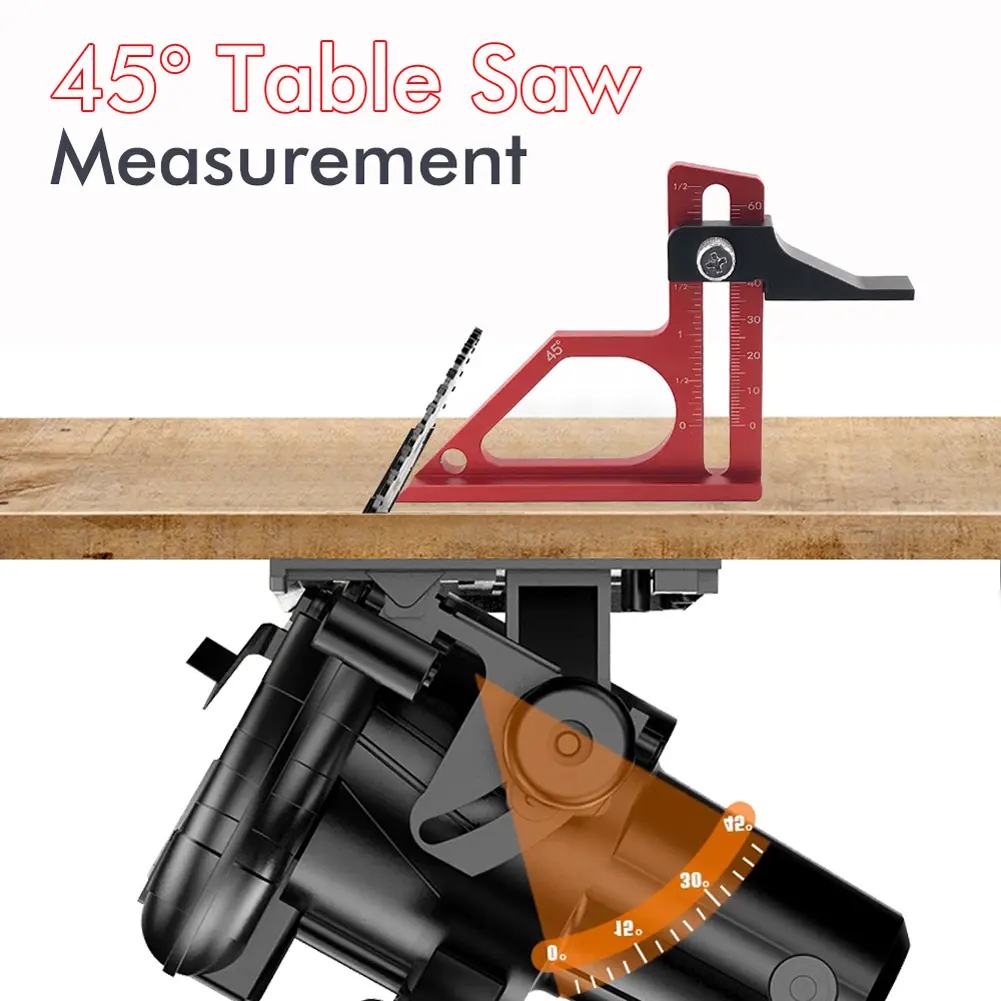 Metal Height Gauge Adjustable Woodworking Setting Gauge with Metric & Inch Scale Height Measuring Gauge Woodworking Accessories