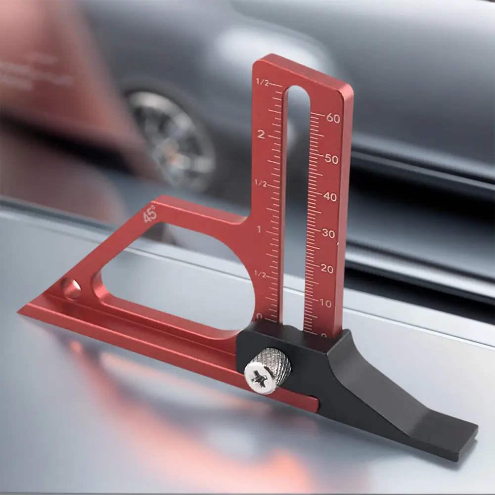 Metal Height Gauge Adjustable Woodworking Setting Gauge with Metric & Inch Scale Height Measuring Gauge Woodworking Accessories