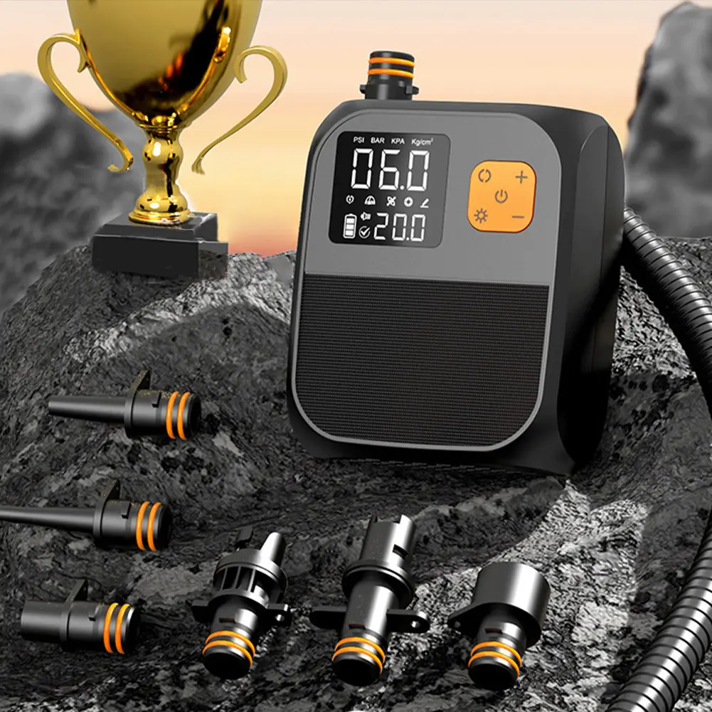 SUP Boat Accessories 25PSI High Pressure Portable Air Compressor Stand Up Paddle SUP Pump Electric Air Pump for Kayak Kite Wings