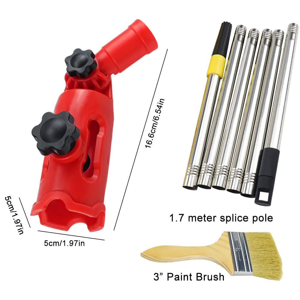 Multi-Angle Paint Brush Extender Extension Pole Attachments Telescopic Ceiling Wall Painting Rods Cleaning Brush Extender Stick
