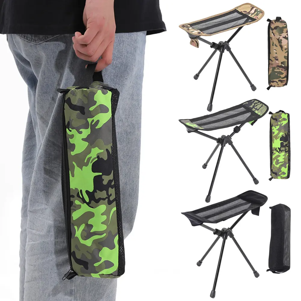 Folding Fishing Seat Chair Foot Rest Portable Moon Chair Footstool Beach Chair Foot Rest for Hiking Picnic Fishing
