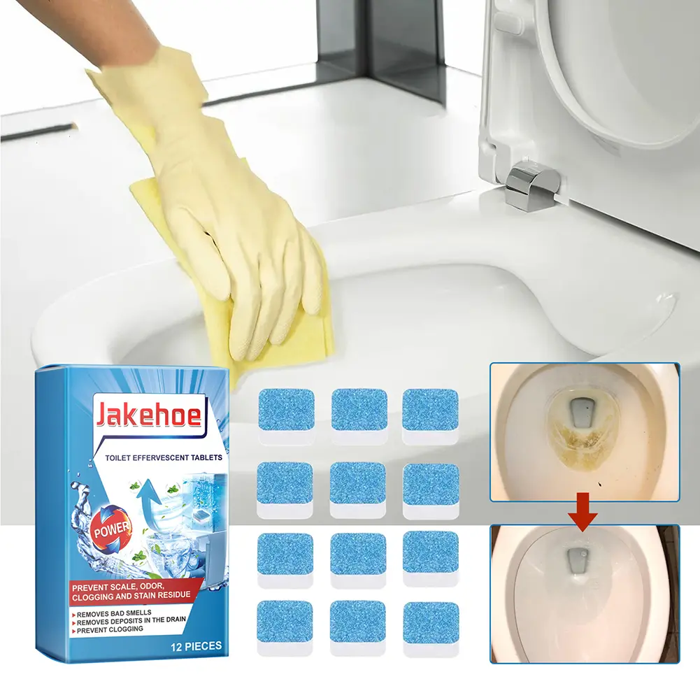 24-60Pcs Detergent Eliminate Odor Toilet Bowl Cleaner Tablets Remove Urine Stains Dirt Toilet Cleaning Effervescent Tablets