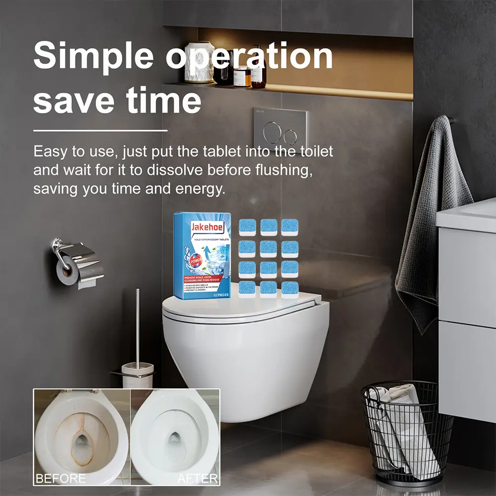 24-60Pcs Detergent Eliminate Odor Toilet Bowl Cleaner Tablets Remove Urine Stains Dirt Toilet Cleaning Effervescent Tablets