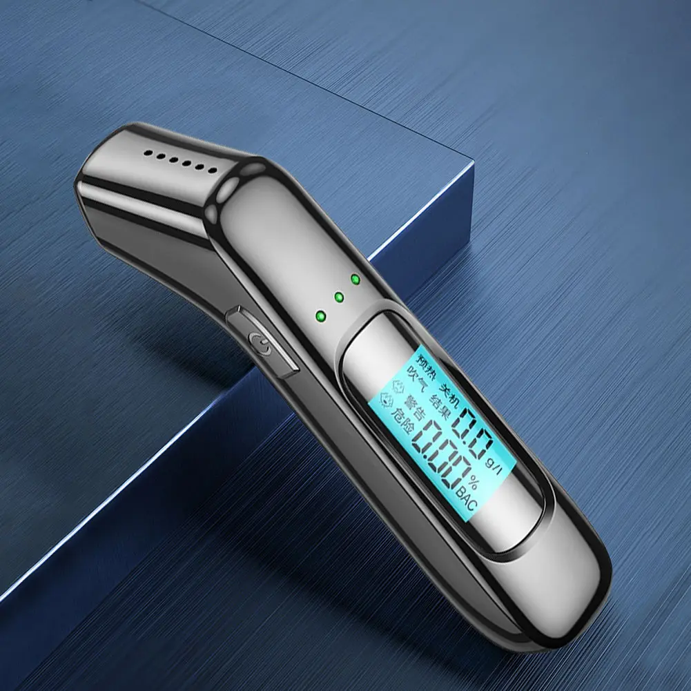 Alcohol Tester Professional Breath Alcohol Tester with LCD Screen Non-Contact Breathalyzer USB Rechargeable for Professional Use