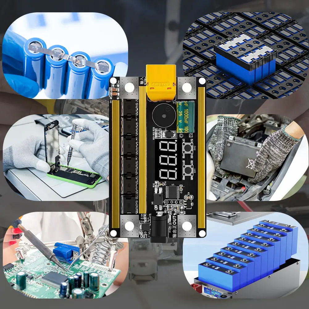GX591 Battery Energy Storage Spot Welding Machine with Automatically Trigger Welding 12V Welding Circuit Board for 18650 Battery