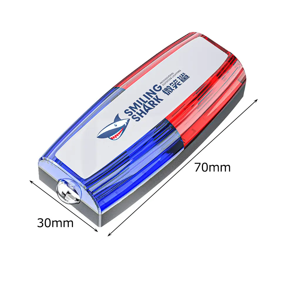 Multifunction LED Shoulder Warning Light Mini Red Blue Warning Safety Torch Waterproof USB Charging for Sanitation Worker Patrol