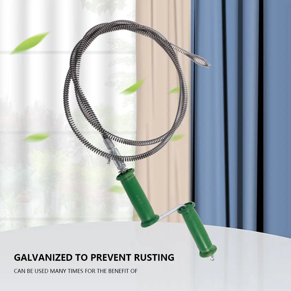 1/2/3/4/5/8/10 Meter Pipe Unclogger Olive Shaped Head Pipe Unclog Spring Sewer Sink Basin Pipeline Clogged Remover Cleaning Tool