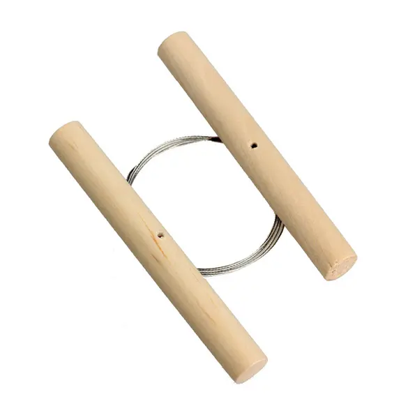 Wooden Toggle Handles Wire Clay Cutter for Fimo Sculpey Plasticine Cheese Cutting Pottery Tool