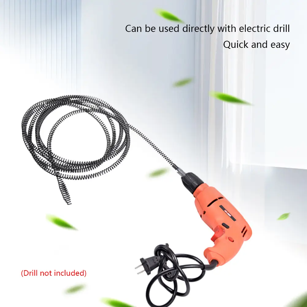 1/2/3/4/5/8/10 Meter Pipe Unclogger Olive Shaped Head Pipe Unclog Spring Sewer Sink Basin Pipeline Clogged Remover Cleaning Tool