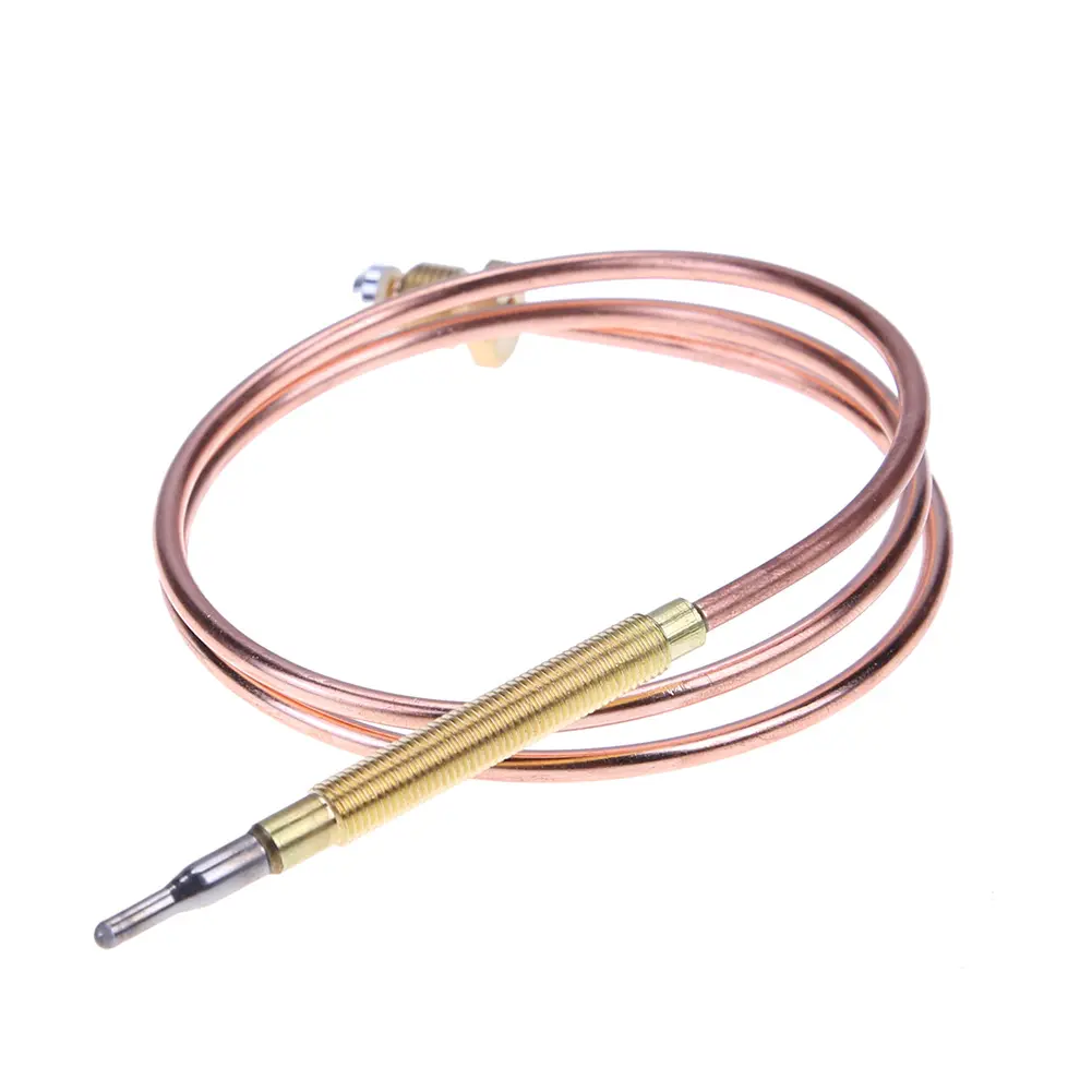 60cm Gas Thermocouple with 5pcs Fixed Part for Valve Heat Sink for Hot Water Boiler Gas Oven Sensitive Gas Appliances Cooking