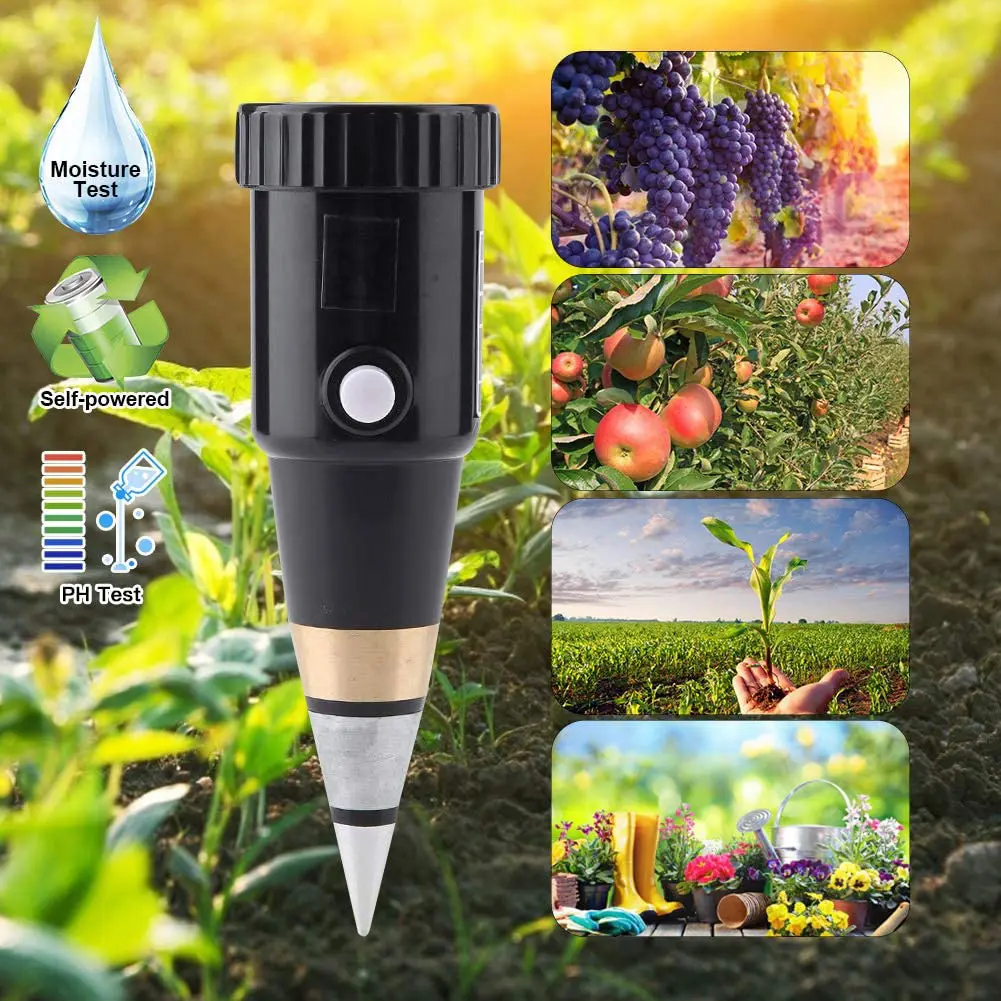 Professional Soil PH Meter Tester Accurate PH Instrument Hygrometer Monitor Soil Moisture Sensor Garden Plant Flower Farm Tool