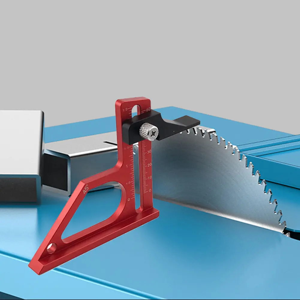Metal Height Gauge Adjustable Depth Height Measuring Tool with Metric & Inch Scale Height Measuring Gauge for Table Saw Router