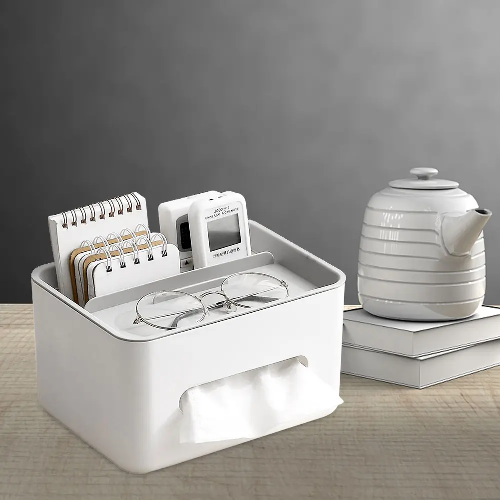 Tissue Box Remote Control Napkin Sundries Holder Home Bedroom Living Room Office Desktop Organizer Accessories