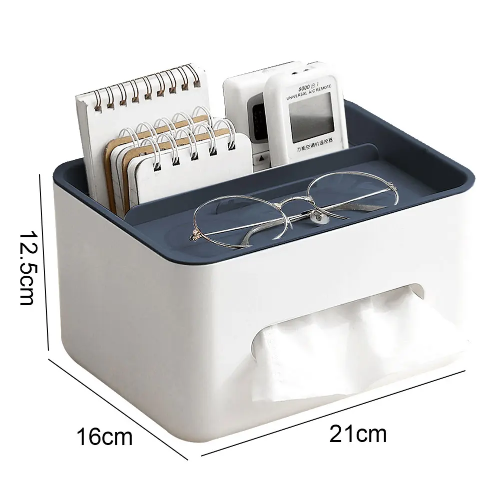 Tissue Box Remote Control Napkin Sundries Holder Home Bedroom Living Room Office Desktop Organizer Accessories