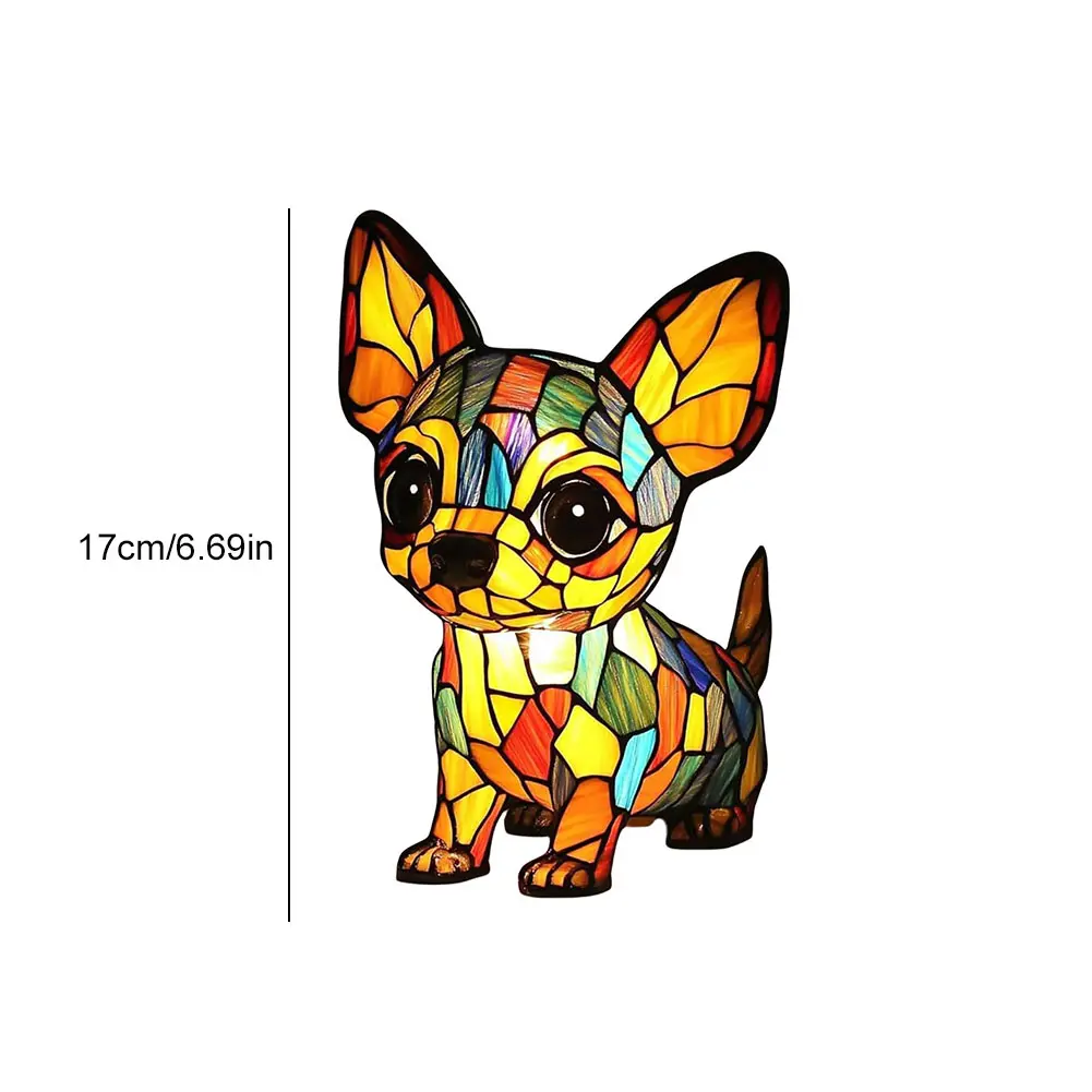 Corgi Lamp and Pug Lamp Dog Series Art Night Animal Resin Night Light LED Bedside Lamp Cute Desk Lamp for Living Room & Bedroom