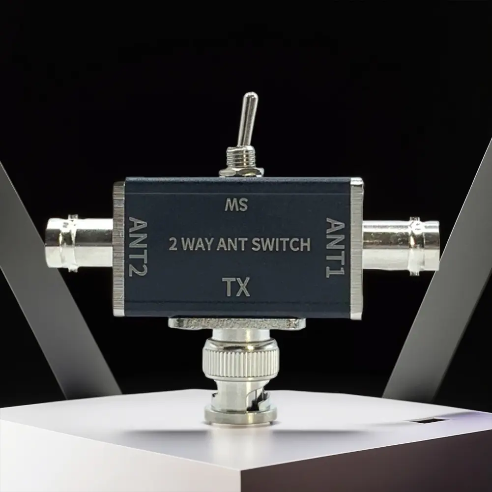2 Way CB/HAM Antenna Coax Switches SO239/BNC Connector 100W 0-50MHz Manual Coaxial Antenna Switches 1 Input & 2 Outputs