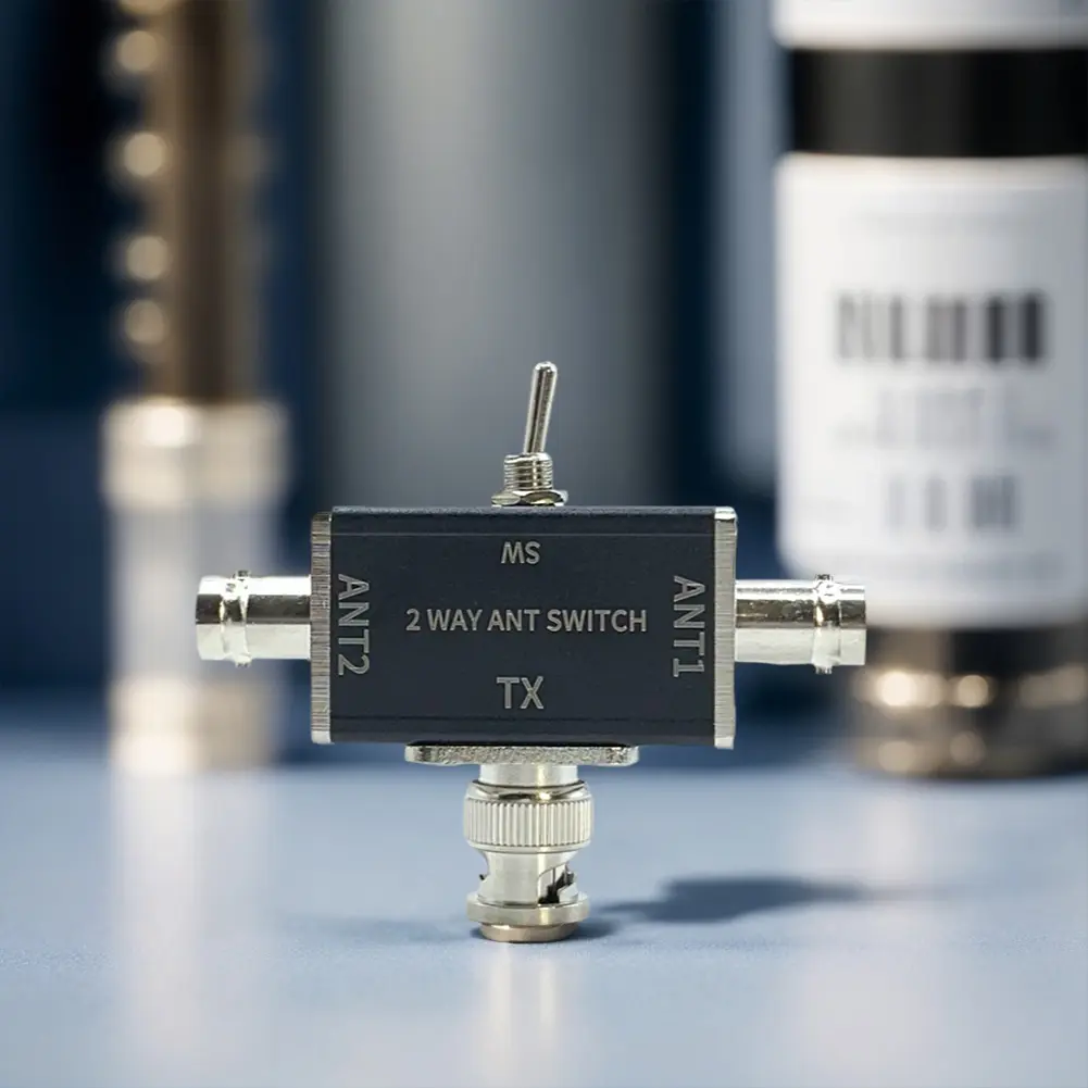 2 Way CB/HAM Antenna Coax Switches SO239/BNC Connector 100W 0-50MHz Manual Coaxial Antenna Switches 1 Input & 2 Outputs