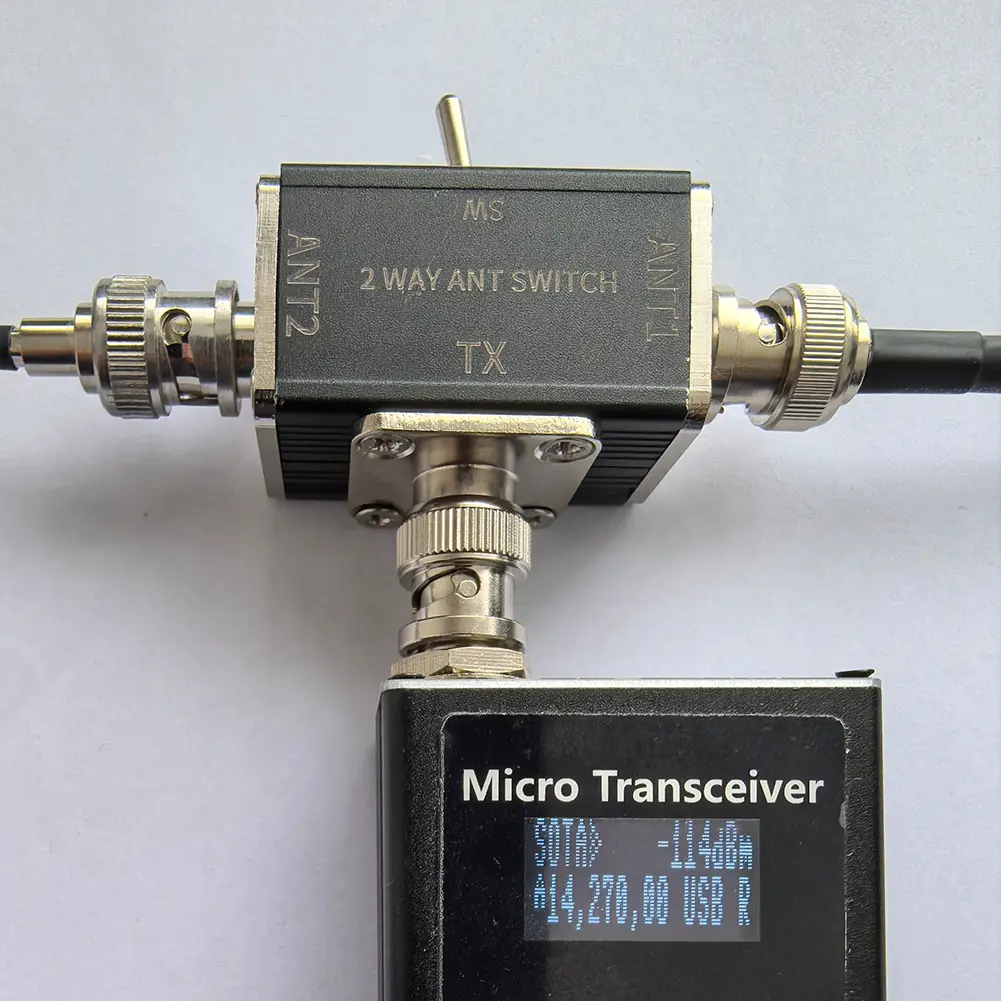 2 Way CB/HAM Antenna Coax Switches SO239/BNC Connector 100W 0-50MHz Manual Coaxial Antenna Switches 1 Input & 2 Outputs