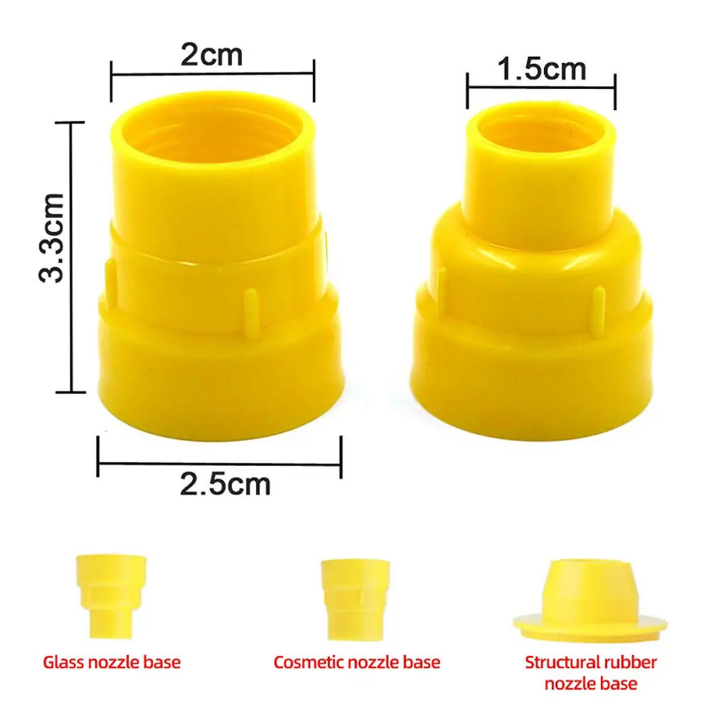 16pcs Stainless Steel Caulk Nozzle Applicator + 6pcs Base Kits Caulking Finisher Glue Sealant Finishing Tools for Kitchen