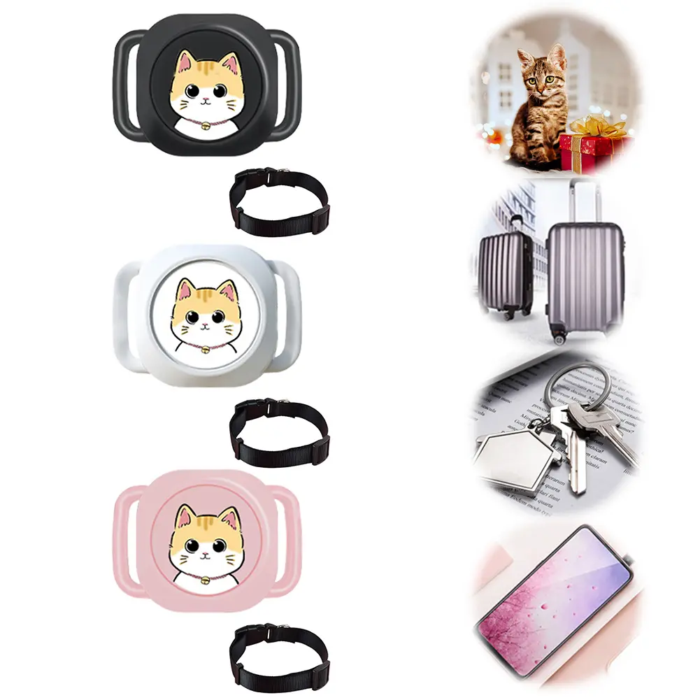 Smart Locator Bluetooth-compatible Real-time Tracking Dog Cat Collar Find Device for Dogs Cats Kids Pets Keychain Wallet Luggage