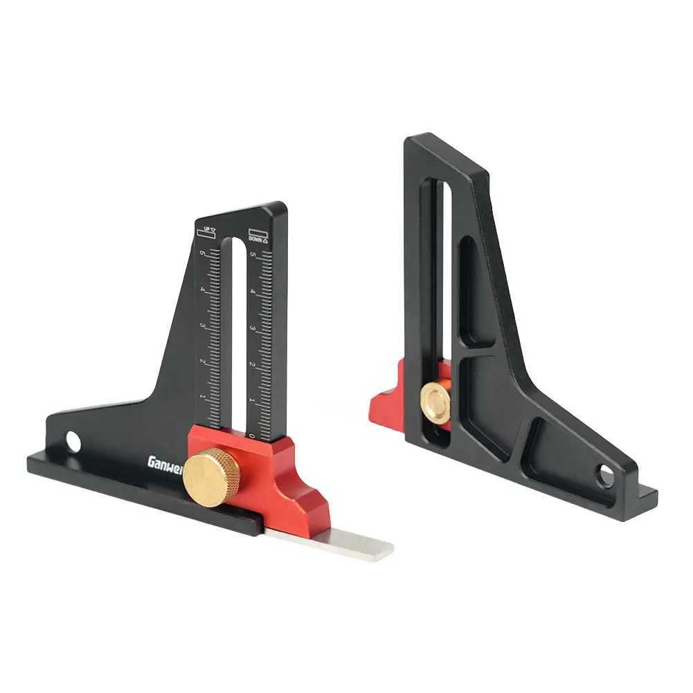 Woodworking Mini Height Gauge Depth Gauge Dual Scale Height Depth Measuring Tool for Milling Cutter Trimming Machine Saw Blade