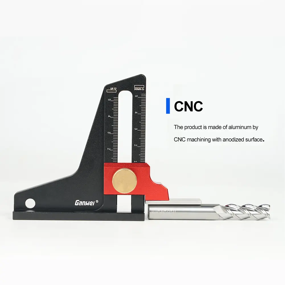 Woodworking Mini Height Gauge Depth Gauge Dual Scale Height Depth Measuring Tool for Milling Cutter Trimming Machine Saw Blade