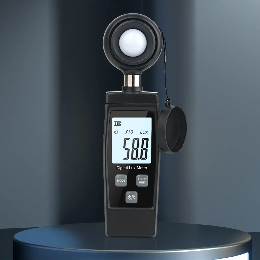 Digital Mini Lux Meter LCD Display Handheld Illuminometer 0-200000 Lux Luminometer Light Meter Lux/FC Measure Tester