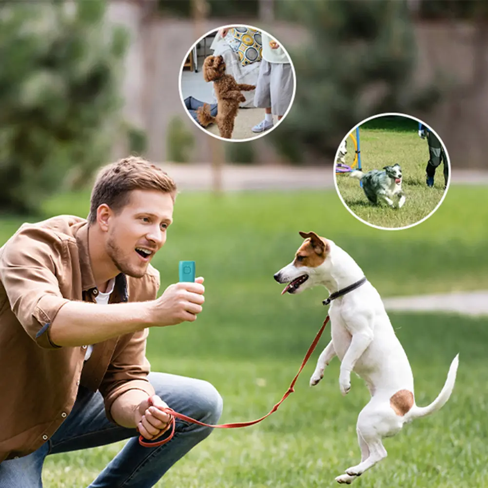 Mini Ultrsonic Dog Trainer High Power Ultrasound Flashlight Dog Repeller Type-C Rechargable for Dog Driving and Training Tool