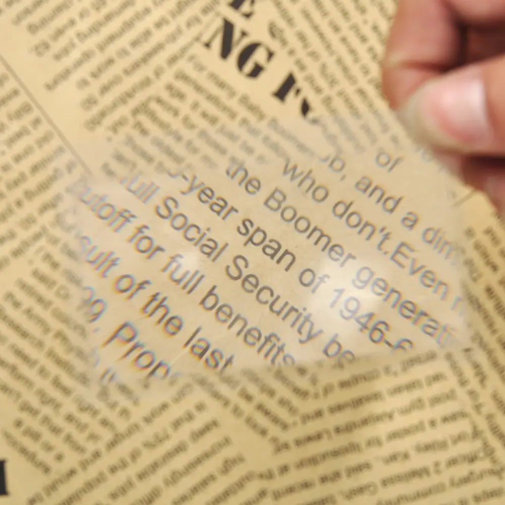 10 PCS  3X Transparent Credit Card Shape Magnifiers Magnification Magnifying Fresnel Lens for Reading Newspaper Book