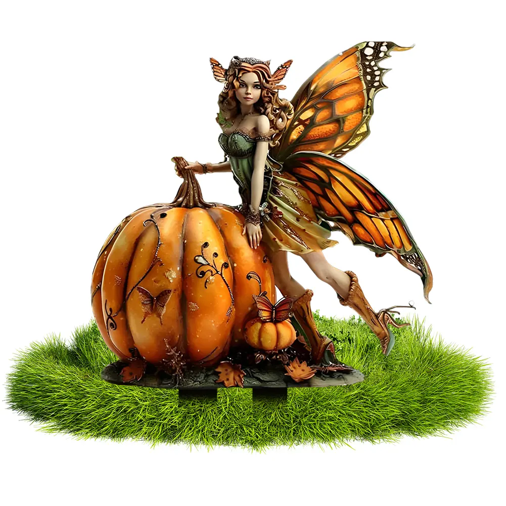 Acrylic Fairy Garden Accessories Fairy Garden Stake Holiday Decorative Stake for Pot Plants and Garden Lawn Decorations