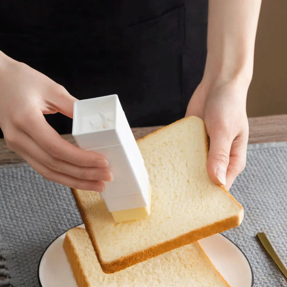 Rotary Butter Spreader Upright Cheese Dispenser Holders Squeezer Sticks Plastic Storage Box Container for Kitchen Baking Tools