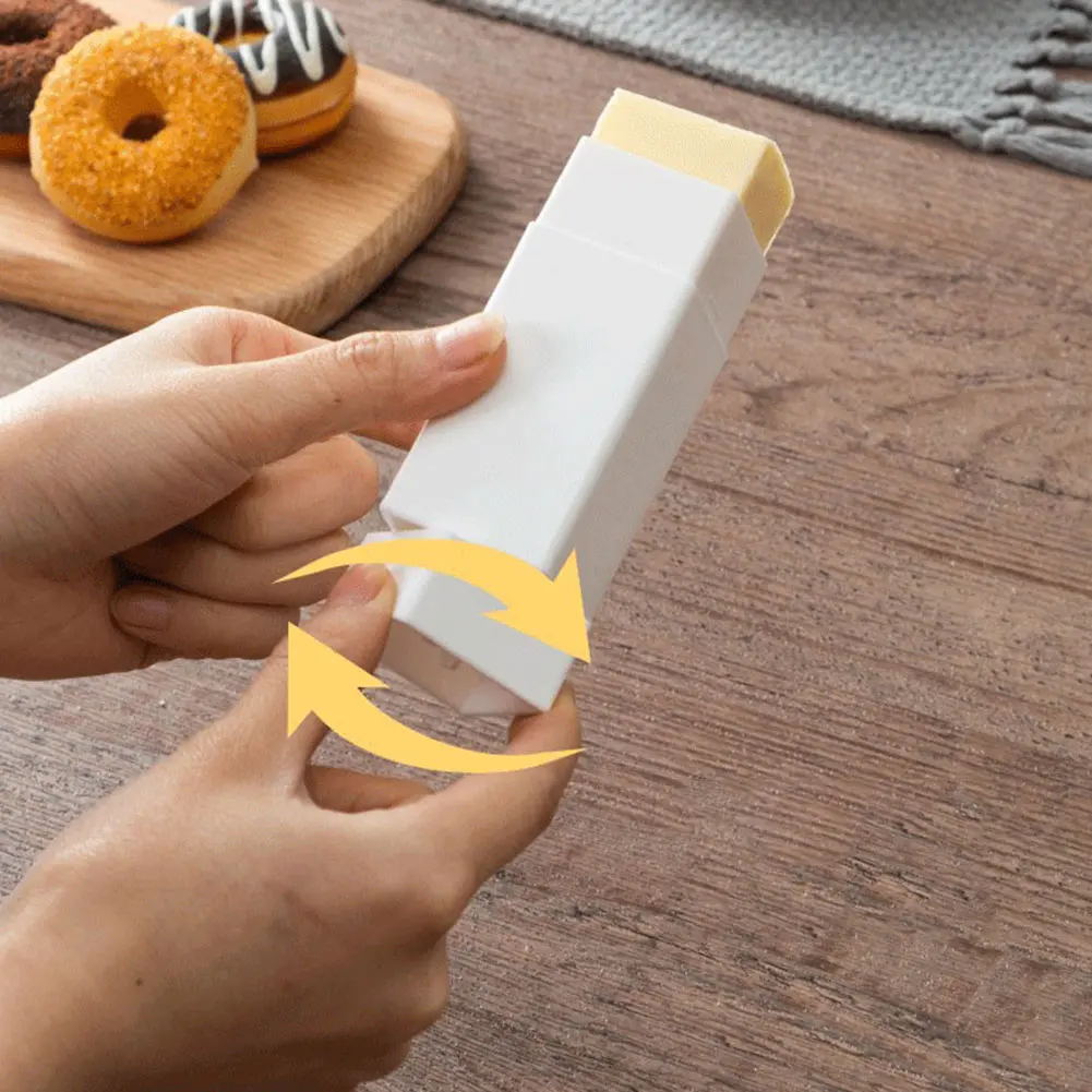 Rotary Butter Spreader Upright Cheese Dispenser Holders Squeezer Sticks Plastic Storage Box Container for Kitchen Baking Tools