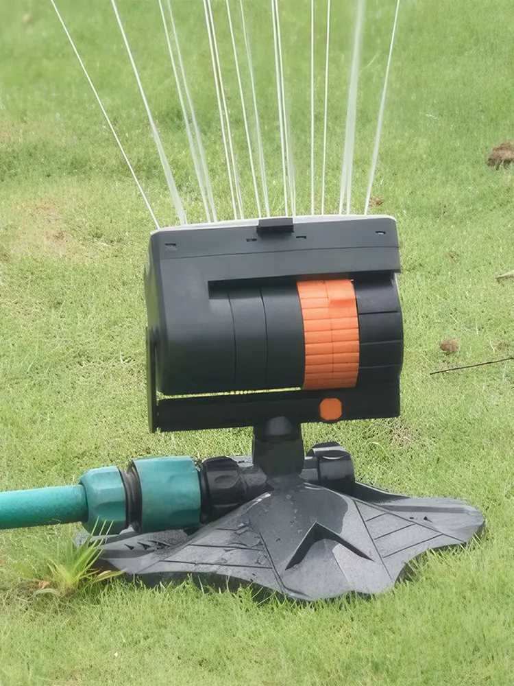 Automatic Garden Sprinkler Adjustable Large Coverage Lawn Sprinkler 16 Holes Watering Grass Sprinkler for Outdoor Yard Garden