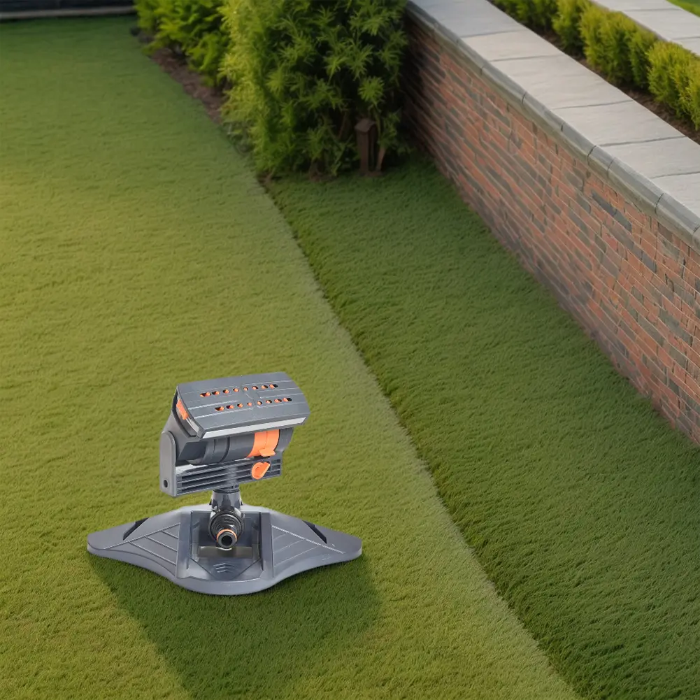 Automatic Garden Sprinkler Adjustable Large Coverage Lawn Sprinkler 16 Holes Watering Grass Sprinkler for Outdoor Yard Garden