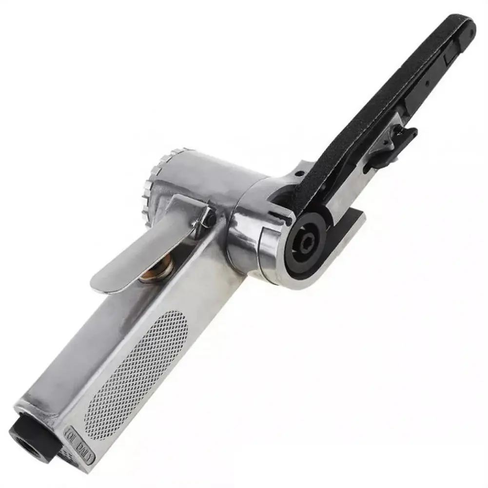 3/8 Inch Air Belt Sander Heavy Duty Pneumatic Sanding Buffing Tools 16000RPM Sanding Pneumatic Tool with Sanding Belts
