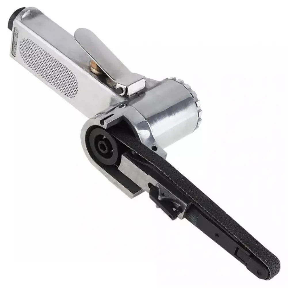 3/8 Inch Air Belt Sander Heavy Duty Pneumatic Sanding Buffing Tools 16000RPM Sanding Pneumatic Tool with Sanding Belts