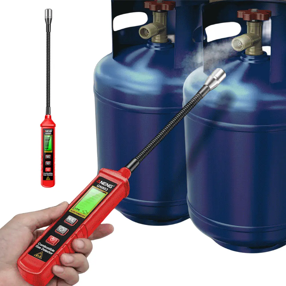 Gas Leak Detector Audible & Visual Alarm Handheld Natural Gas Sniffer Adjustable Sensitivity Gas Detector Alarm for Home and RV