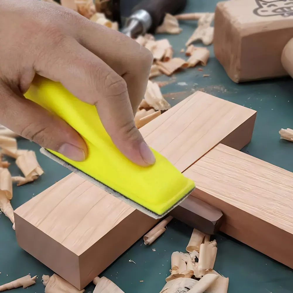 Micro Sander Detailing Handles Sanding Tool Hand Sanding Block Pad Grinding Sponge Abrasive Tool for DIY Crafts Wood Finishing