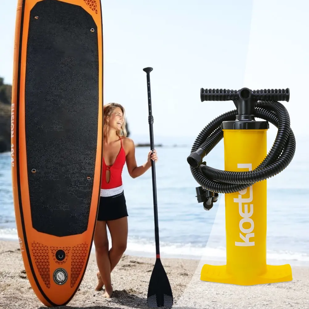 4L Kayak Air Pump Anti-Slip Double Action Inflation Pump Portable Hand Pump Handheld Air Inflator for Inflatable Kayak