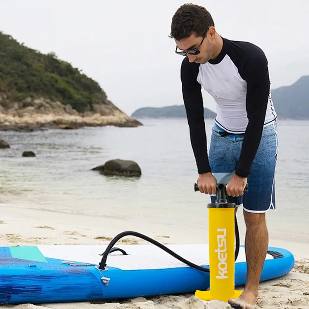 4L Kayak Air Pump Anti-Slip Double Action Inflation Pump Portable Hand Pump Handheld Air Inflator for Inflatable Kayak
