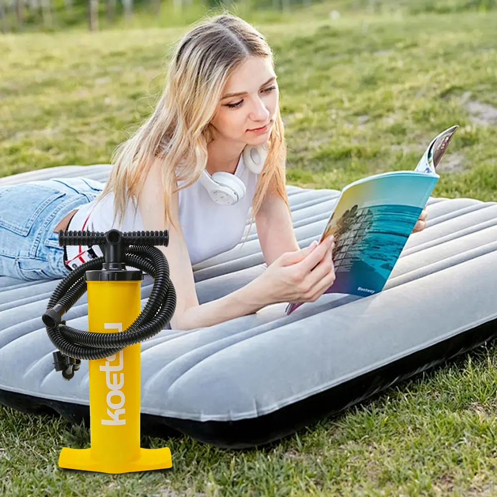 4L Kayak Air Pump Anti-Slip Double Action Inflation Pump Portable Hand Pump Handheld Air Inflator for Inflatable Kayak