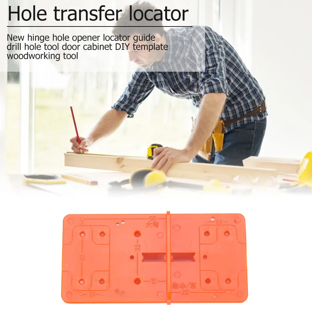 35mm 40mm Hinge Boring Jig Hole Opener Template Carpenter Woodworking Hole Puncher Drilling Guide Locator for Door Cabinets