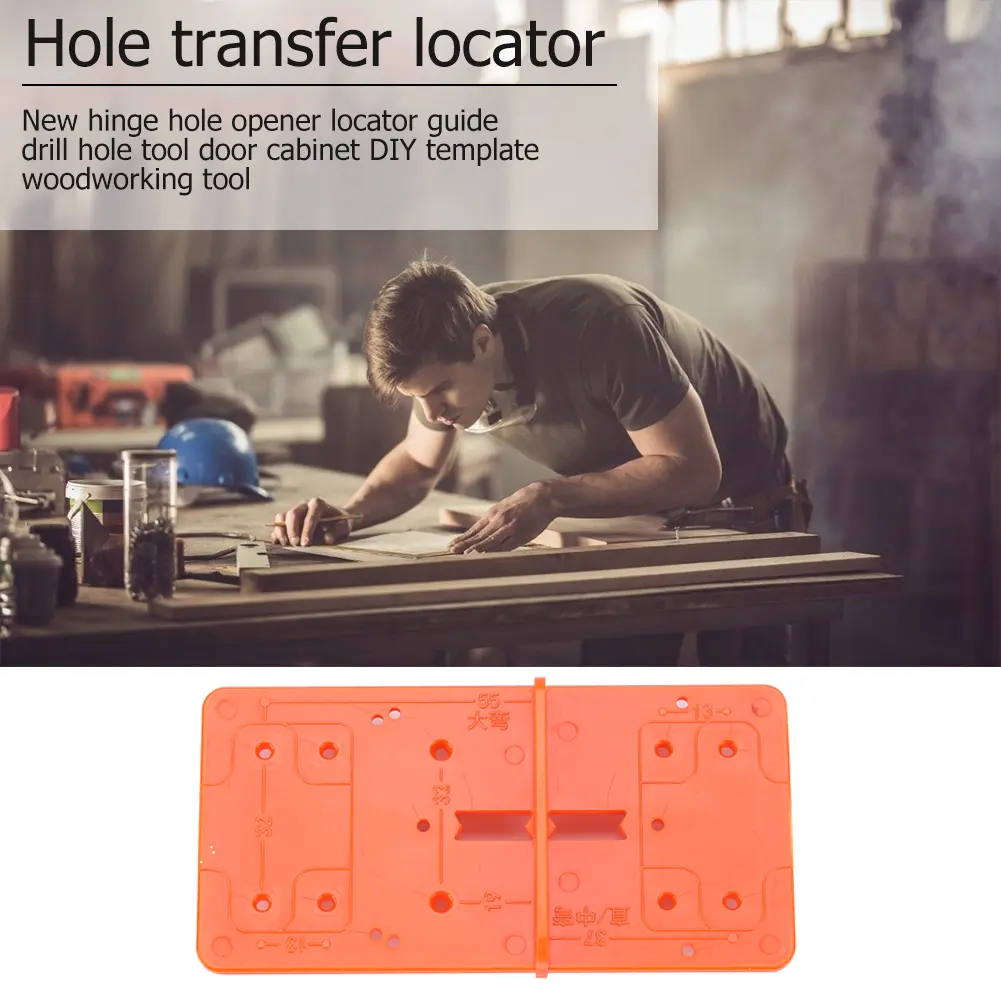 35mm 40mm Hinge Boring Jig Hole Opener Template Carpenter Woodworking Hole Puncher Drilling Guide Locator for Door Cabinets