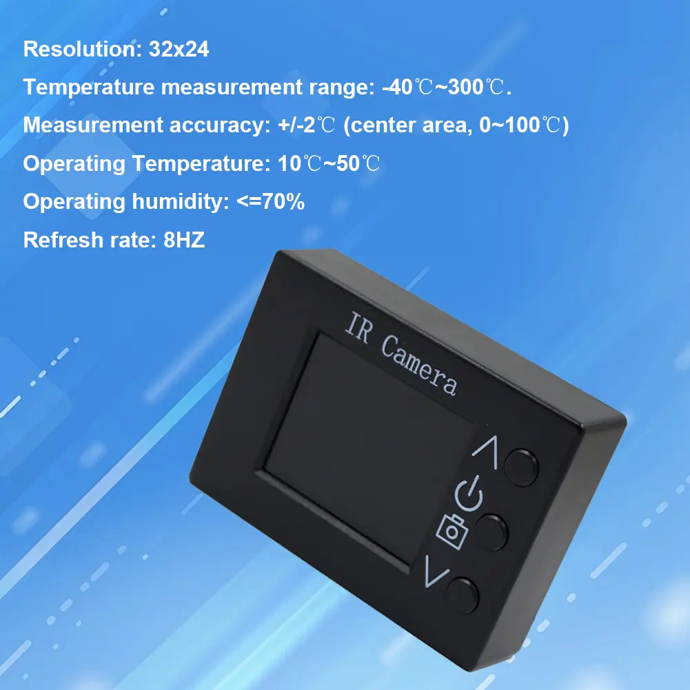 1.8 Inch 40~300 Celsius Degree Handheld Thermal Imaging Camera 160x128 IR Resolution MLX90640 Thermal Camera for Home Inspection