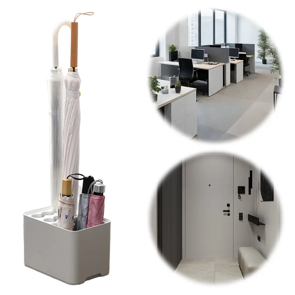 Free Standing Umbrella Stand Holds 10 Umbrellas Rectangular Umbrella Holder Entrance Umbrella Holder for Long Folding Umbrellas